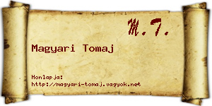 Magyari Tomaj névjegykártya